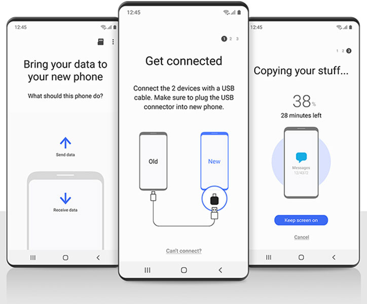 Kan jeg bruke mobildata for Smart Switch?