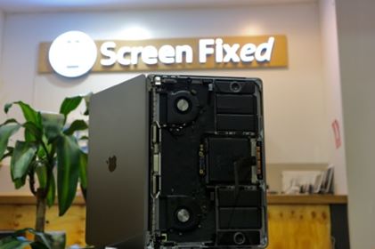 MacBook for repair at screen fixed