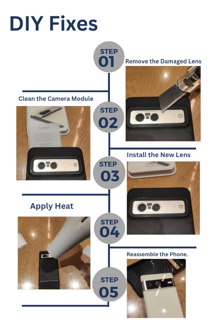 DIY Fixes to Repair Google Pixel 7 Pro Major Cracked Camera Lens