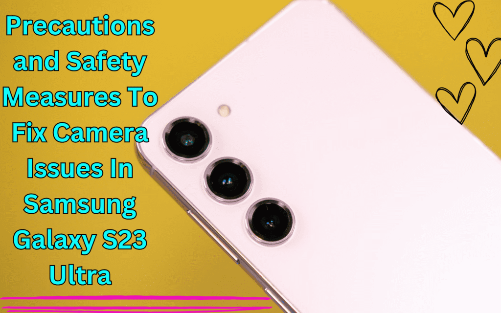 Precautions and Safety Measures To Fix Camera Issues In Samsung Galaxy S23 Ultra