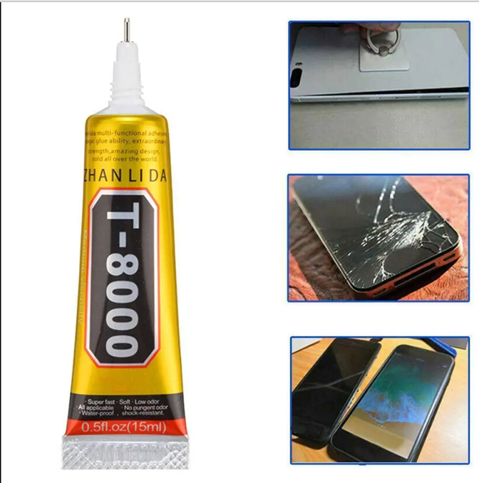 Zhanlida T8000 Clear Contact Adhesive Repair Glue With Precision
