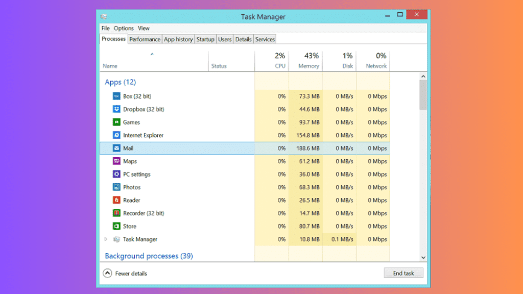 Use Task Manager For Closing Running Apps