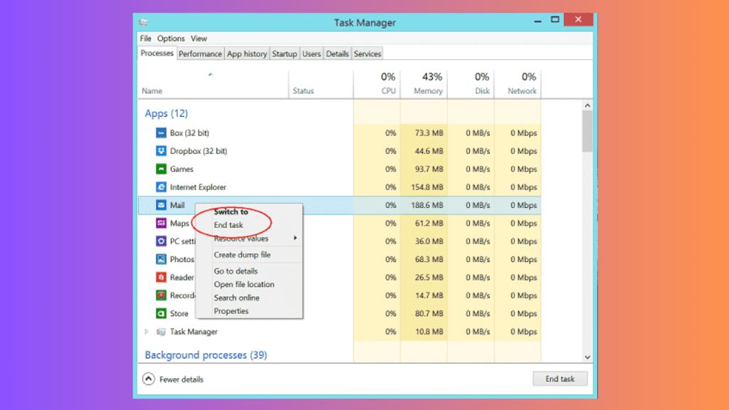 Use Task Manager For Closing Running Apps2